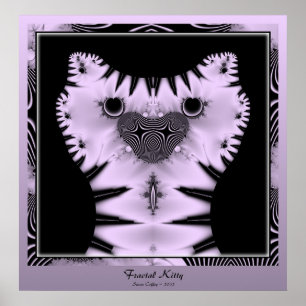 Póster Gatinho do Fractal