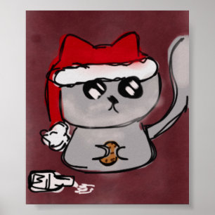 Póster Gatinho do papai noel