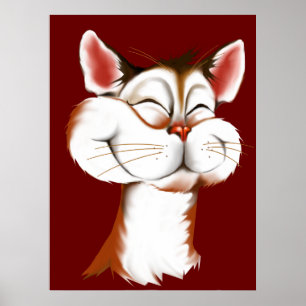 Poster Gatinho Feliz