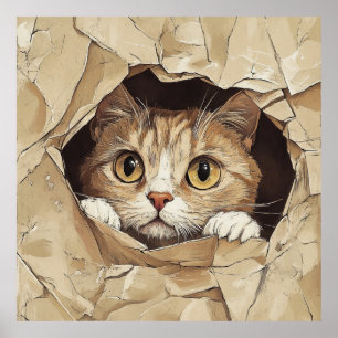 Poster Gatinho Fofo e Brincalhão