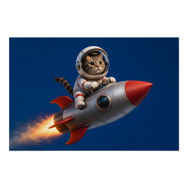 Póster Gatinho Foguete (Frente)