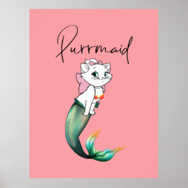 Poster Gatinho Gato-Purê - Design de Gato-Sereia Divertid