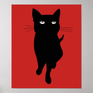 Poster Gatinho gótico de gato preto