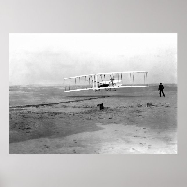 Poster Gatinho Hawk, NC Wright Brothers Primeiro a Voar (Frente)