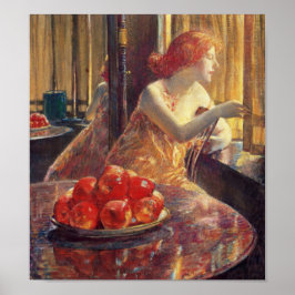 Poster Gatinho Hughes (Linda Mulher de Cabelo Vermelho Am