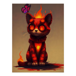 Póster Gatinho Inferno