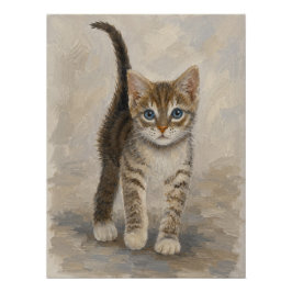 Póster Gatinho Listrado