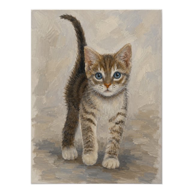 Póster Gatinho Listrado (Frente)