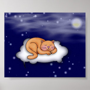 Póster Gatinho para dormir