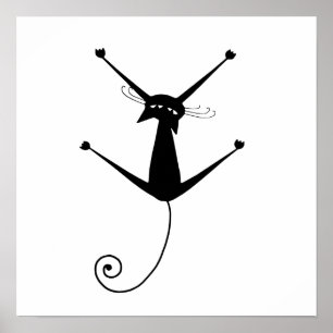 Póster Gatinho preto Whimsy 10