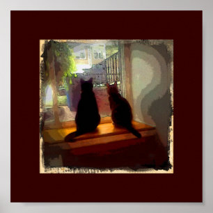Póster Gatinhos de janela CB