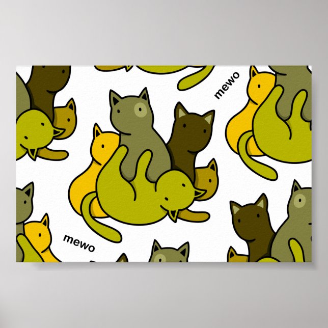 Poster Gatinhos de oliveira (Frente)