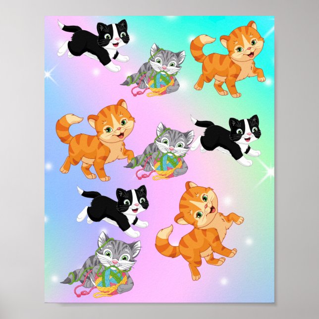 Poster Gatinhos para jogar (Frente)