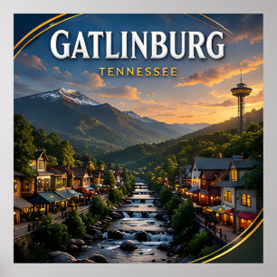 Poster Gatlinburg Grandes Montanhas Fumosas
