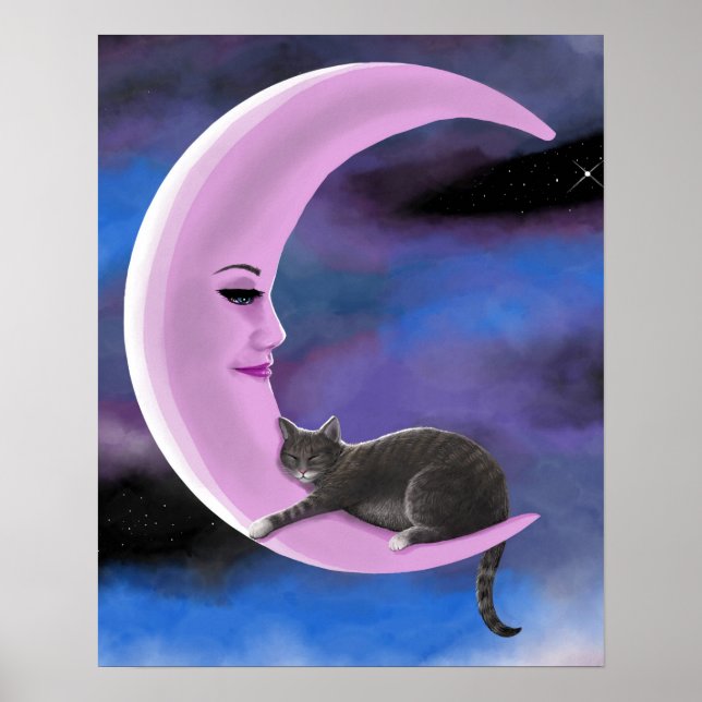 Poster Gato 661 Lua Rosa (Frente)