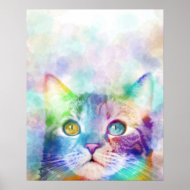Poster gato 663 multicolor (Frente)