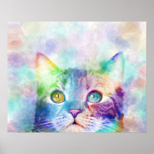 Poster gato 663 multicolor