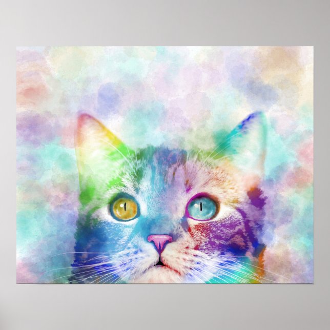 Poster gato 663 multicolor (Frente)