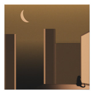 Póster Gato À Porta