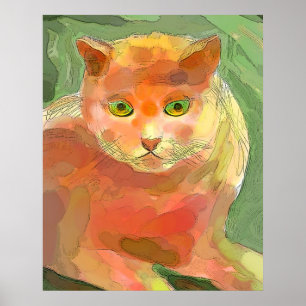 Poster Gato alaranjado