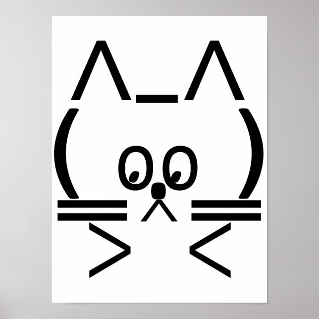 Póster Gato ASCII (Frente)