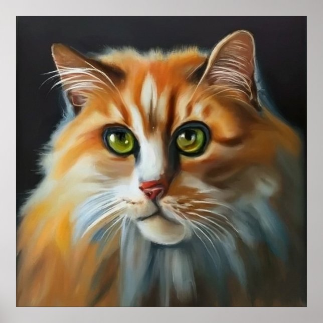 Poster Gato asiático de meia-palha (Frente)