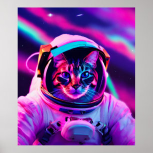 Poster gato astronauta