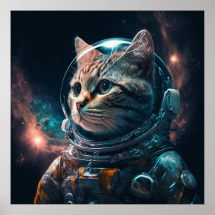 Poster Gato astronauta 2