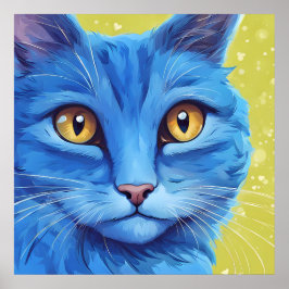 Poster Gato Azul Grande.