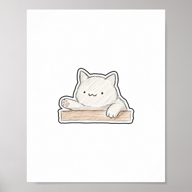 Poster Gato Bateria (Frente)