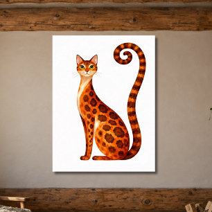 Poster Gato Bengala Caprichoso