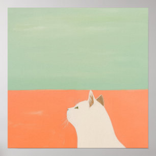 Poster Gato Branco