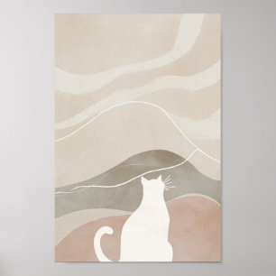 Poster Gato Branco