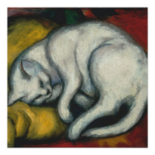 Póster Gato Branco, Franz Marc Poster