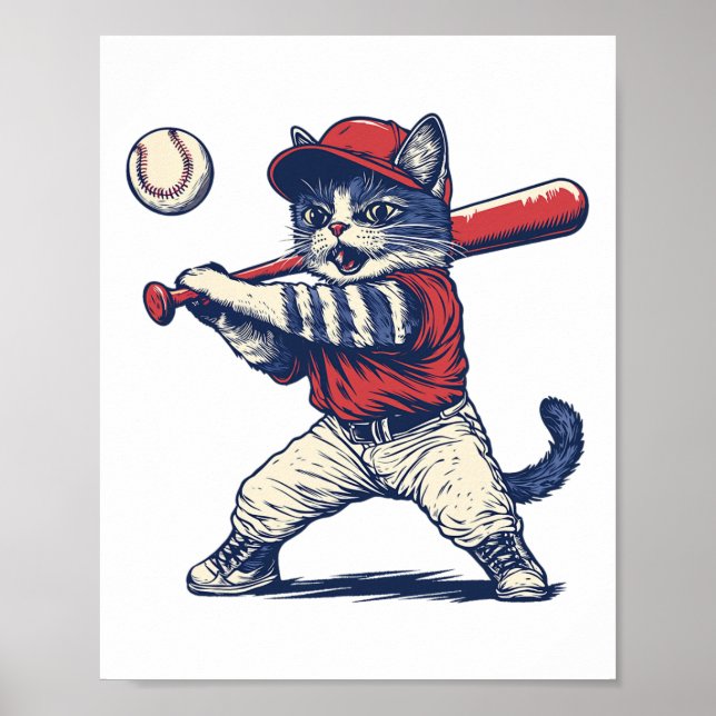 Poster Gato Bysebyll Engraçado (Frente)