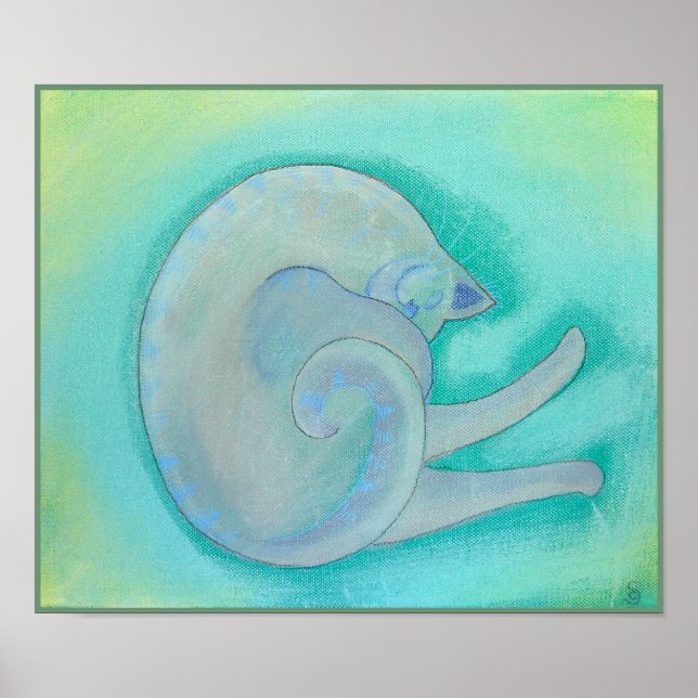 Póster Gato cinza. (Frente)