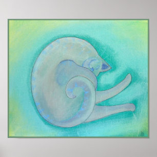 Póster Gato cinzento