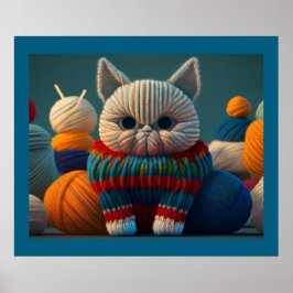 Poster Gato Com Uma Atitude "A" Capital