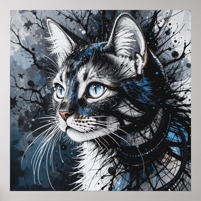 Poster Gato Contemporâneo (Frente)