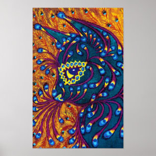 Póster Gato da pena do pavão, Louis Wain