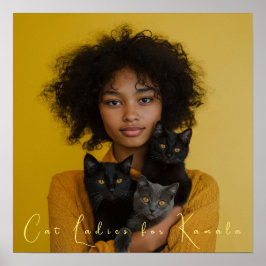 Poster Gato Damas por Kamala Fine Art