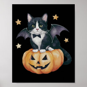 Poster Gato de Abóbora de Gato Bonito de Halloween Gato L