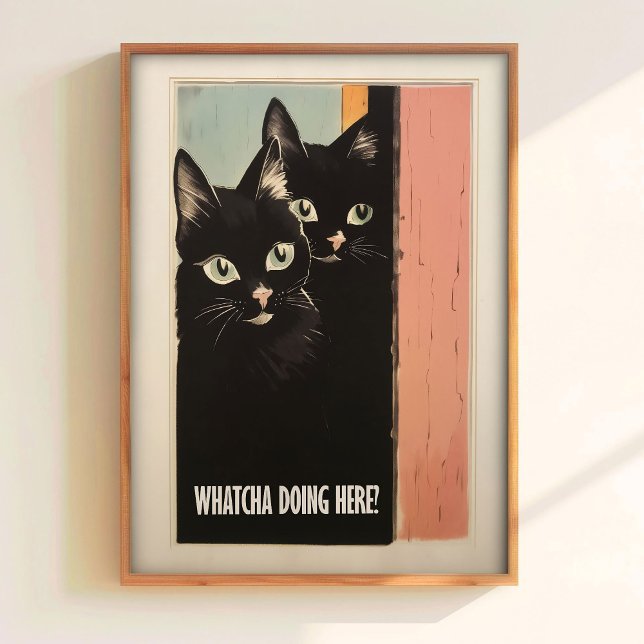 Poster Gato de Banheiro Impresso Para Parede do Banheiro  (Criador carregado)