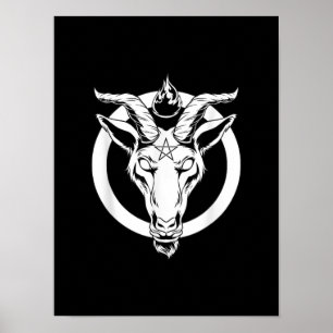 Poster Gato de Cabra Escura, Lúcifer Satânico Beelzebub