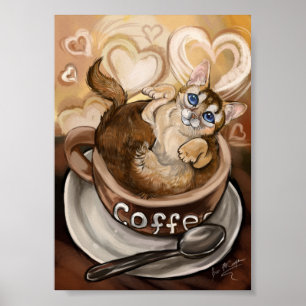 Poster Gato de café