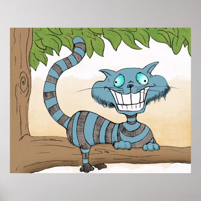 Poster Gato de Cheshire (Frente)