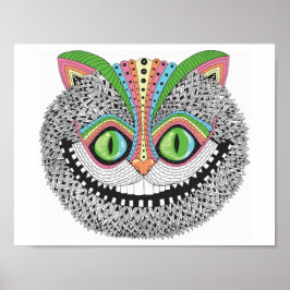 Póster Gato de Cheshire Psychedelic