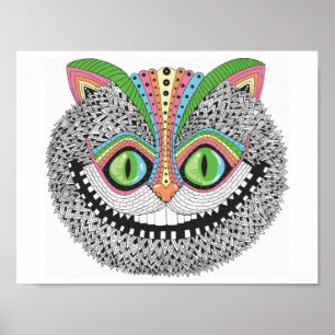Póster Gato de Cheshire Psychedelic