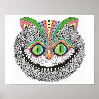 Póster Gato de Cheshire Psychedelic