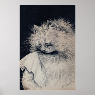 Poster Gato de choro de Louis William Wain